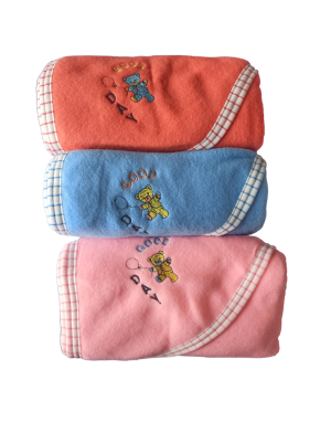 Baby woollen blanket For Infants with hood P3